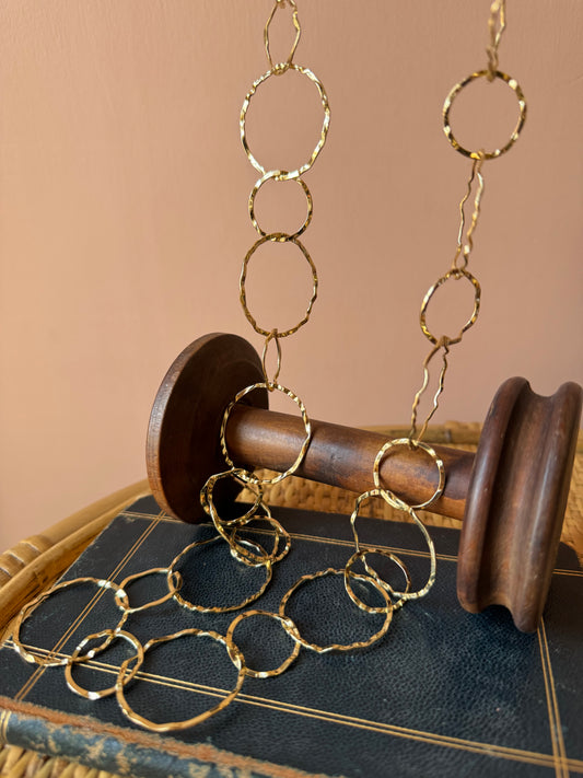 Collana lunga cerchi