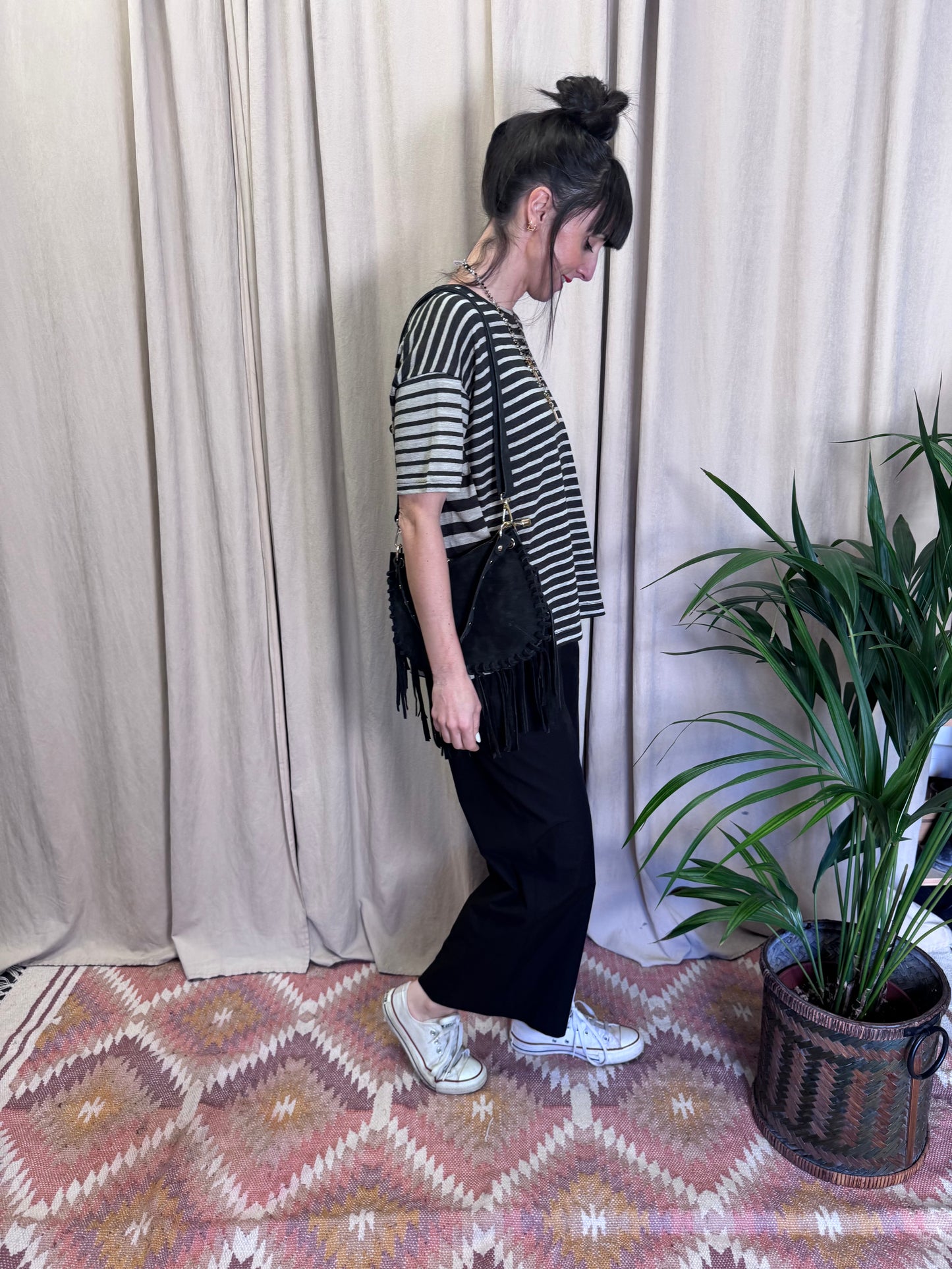 Pantaloni 3/4 nero Ottod’ame