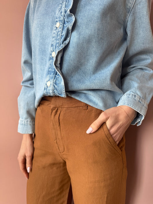 Pantaloni tabacco Pixie Madame Venice