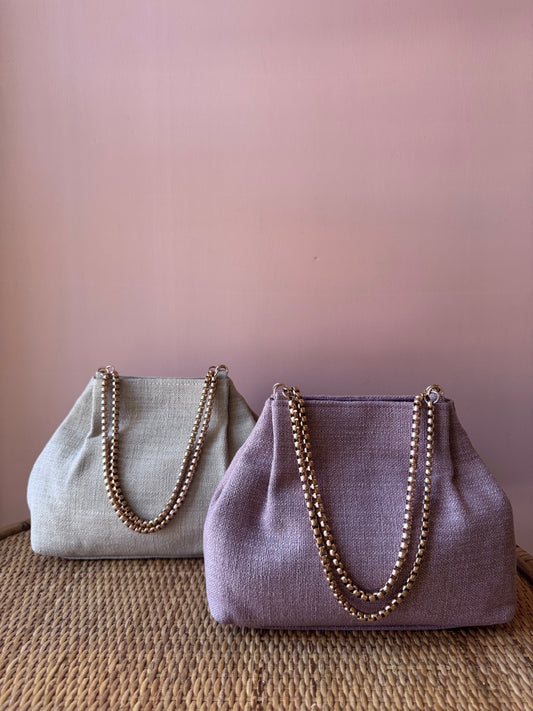 Pouch in tessuto con tracolla