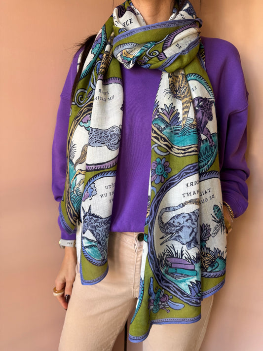 Sciarpa Chance kaki Inoui