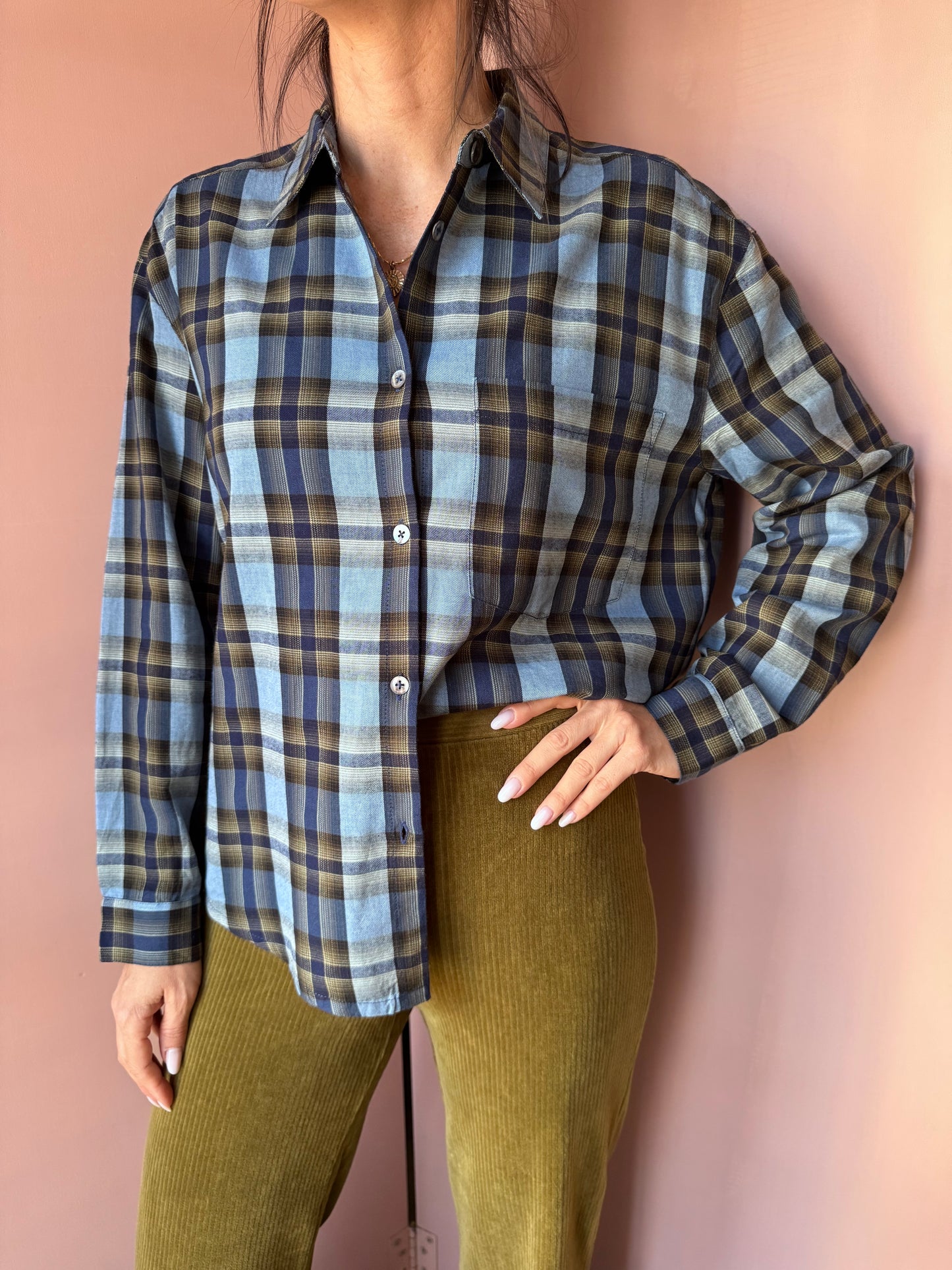 Camicia check azzurro Nice Things