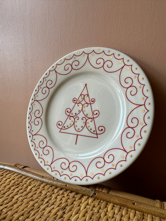 Piatto ILARIA.I “XMAS TREE” rosso