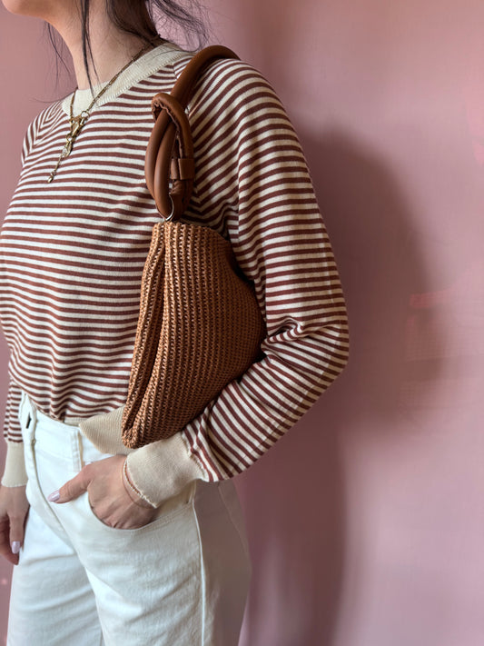 Borsa in rafia Cacao ARRON