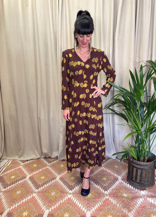 Abito tulipani marrone NiceThings