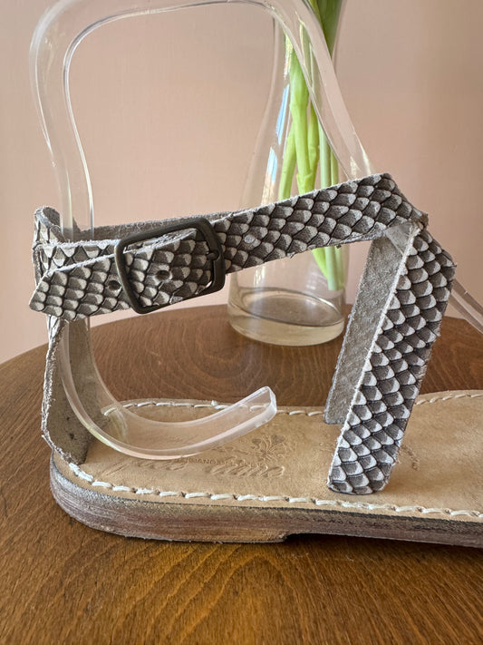 Sandali effetto pitone Gianluca L’artigiano del cuoio