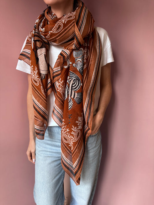 Sciarpa Neptune golden brown Inoui