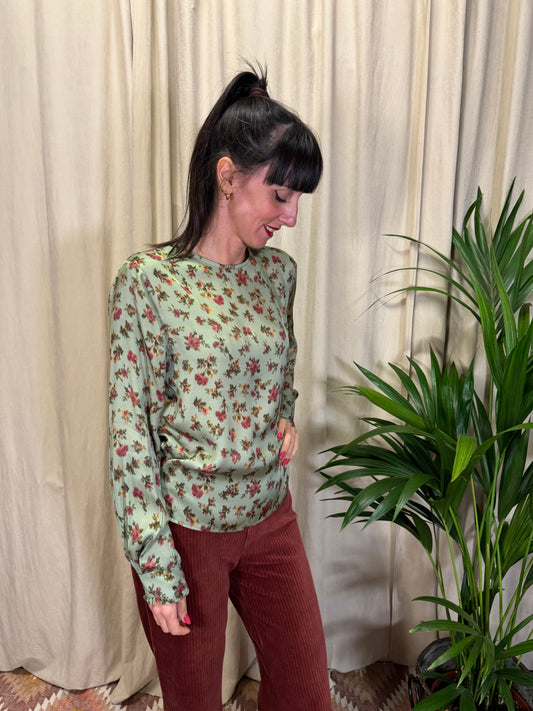 Blusa fiori Menta NumeroPrimo