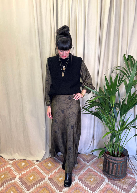 Gonna fiori verde Ottod’ame