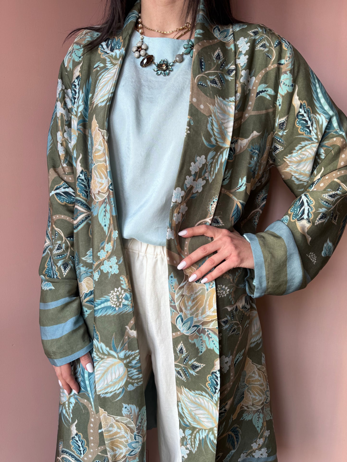 Kimono lungo acqua Wu Side
