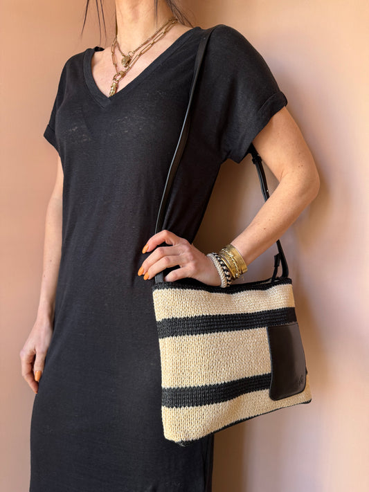Abito scollo V nero Des Petits Hauts