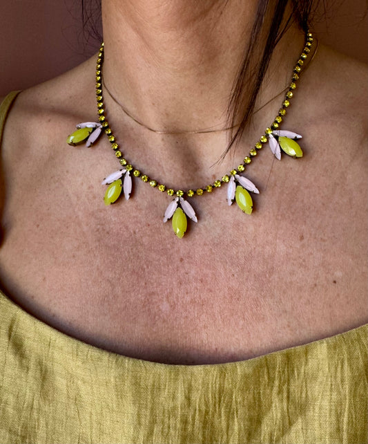 Girocollo semi rosa lime UNIQUE