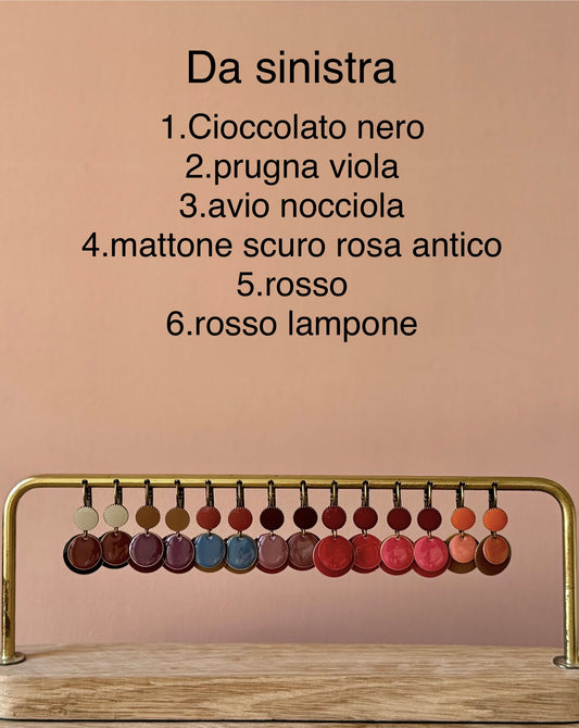 Orecchini due tondi smaltati Unique