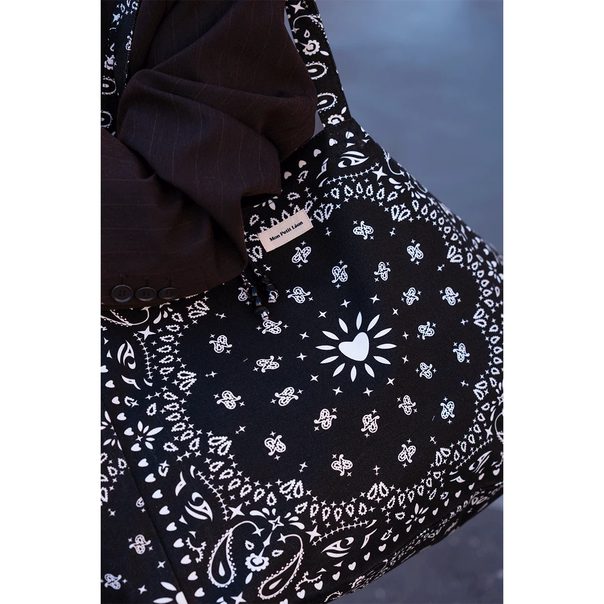 Borsa Mon Petit Leon “Bandana” nero