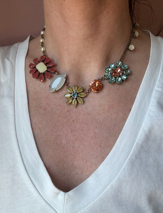 Collana mix fiori mattone acqua UNIQUE