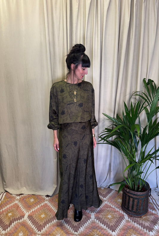 Gonna fiori verde Ottod’ame