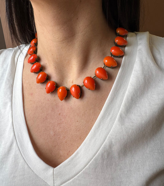 Girocollo gocce arancio Unique