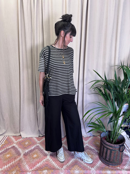 Pantaloni 3/4 nero Ottod’ame