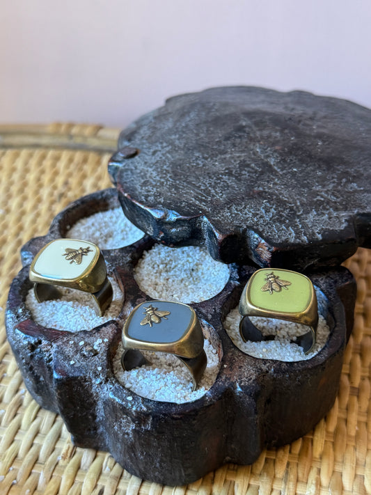 Anelli smaltati ape Unique