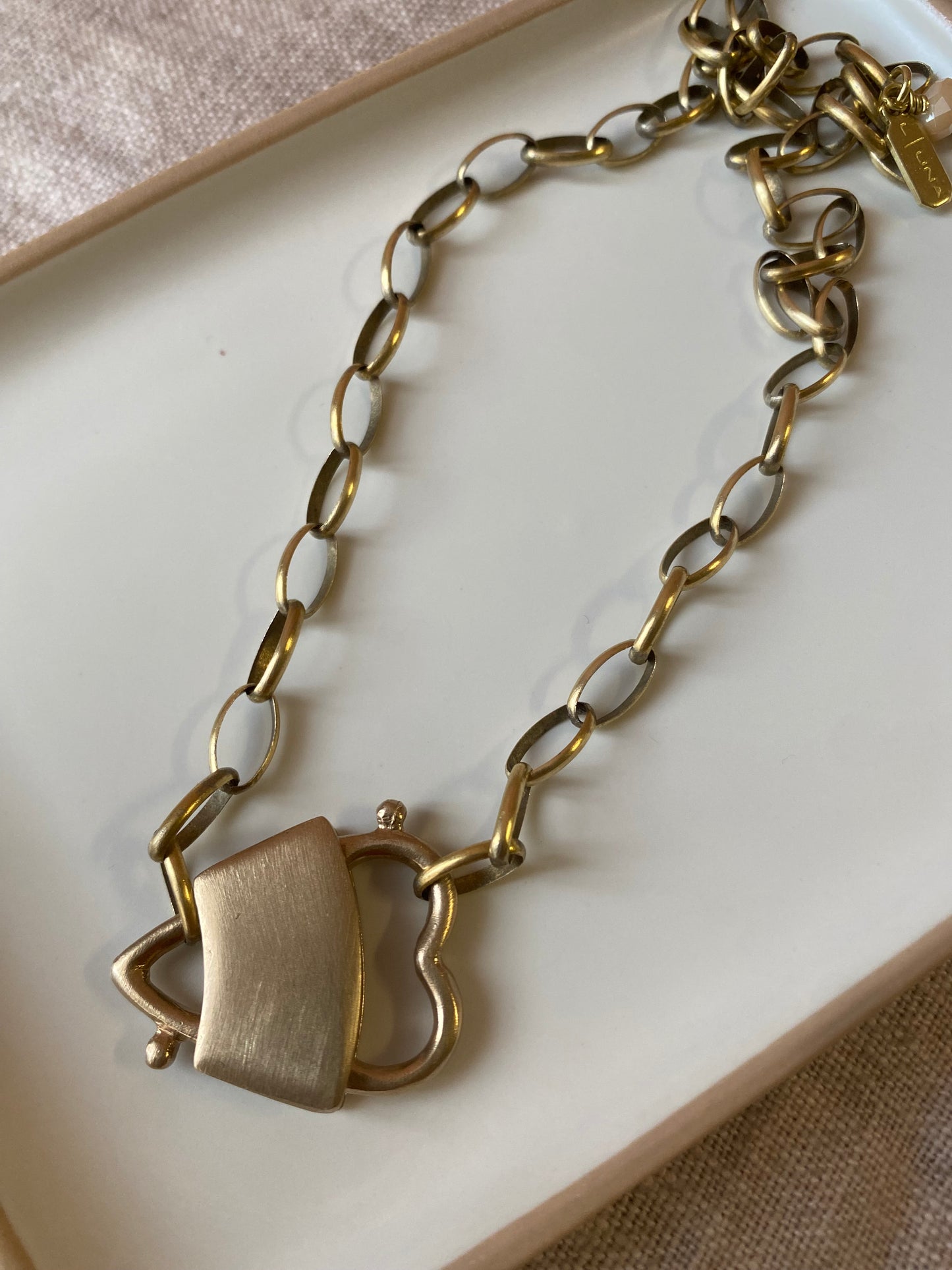 Collana con Lucchetto a cuore L|UNA