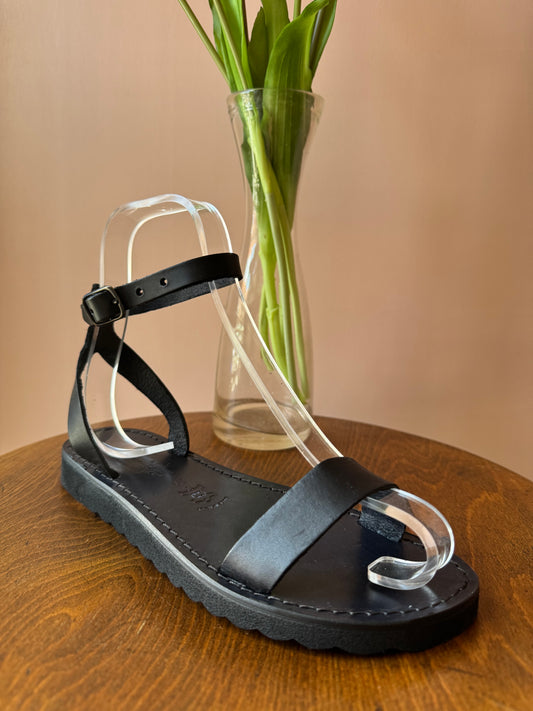 Sandali neri Gianluca L’artigiano del cuoio