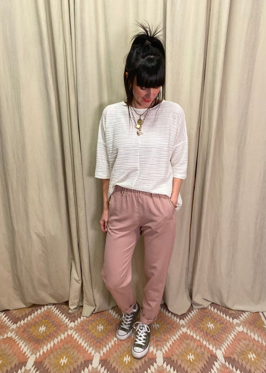 Pantaloni con elastico Rosa Bottega Chilometri Zero