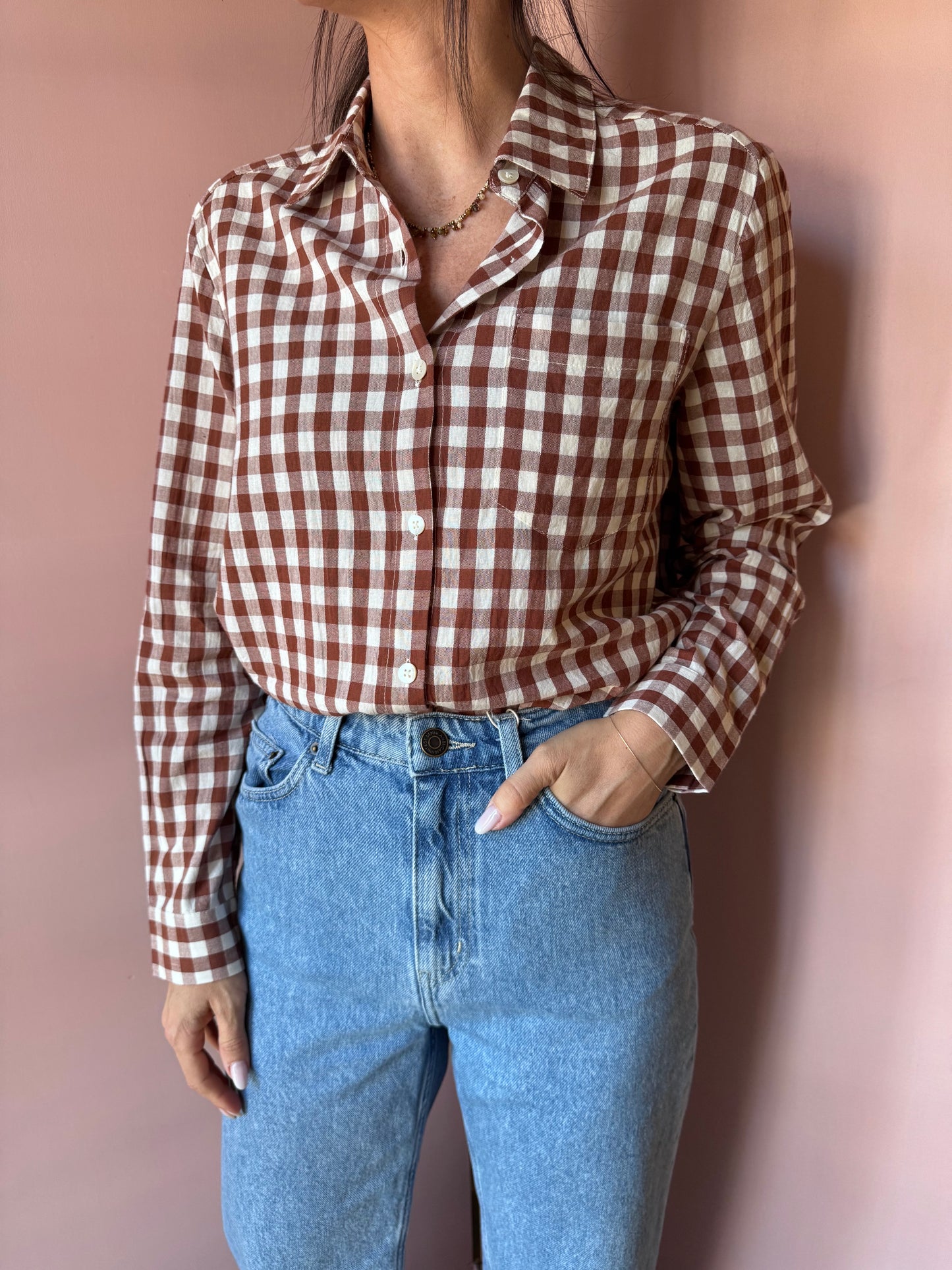 Camicia check cioccolato Nice Things