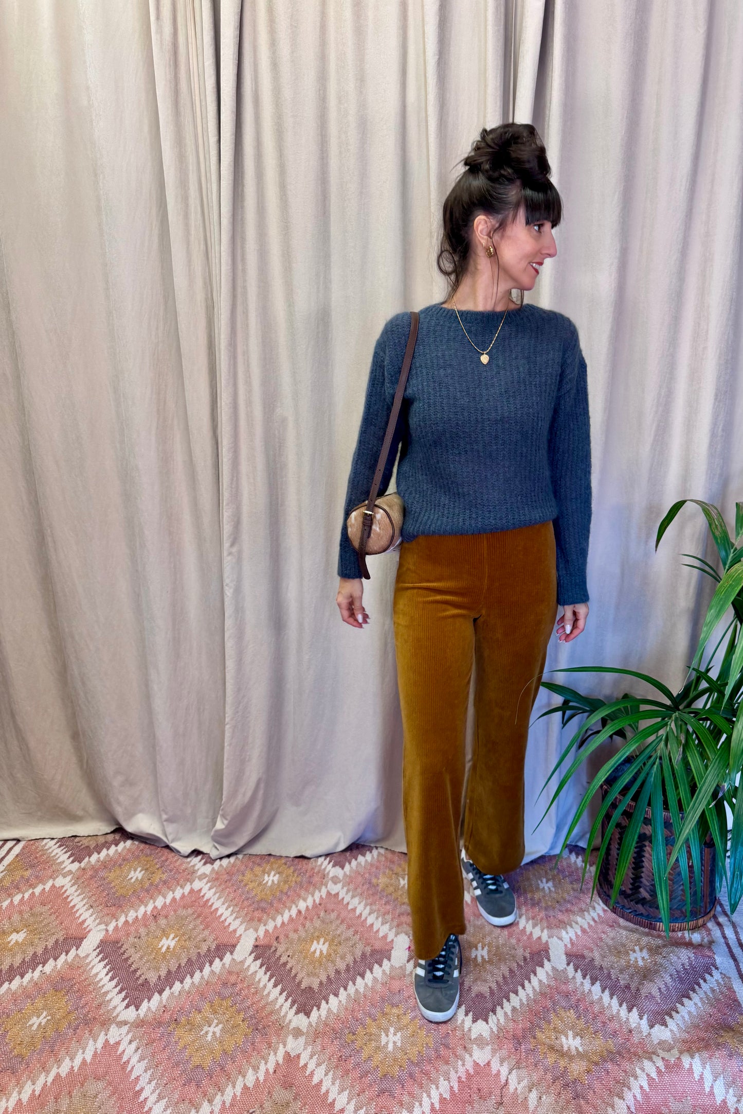 Pantaloni in velluto senape Nice Things
