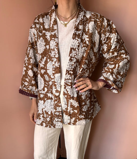 Giacca/Kimono nocciola taglia unica