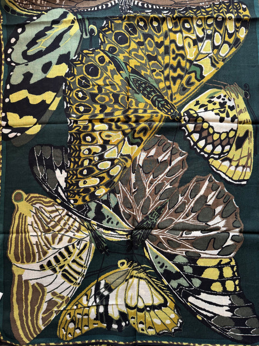 Sciarpa Papillons verde Inoui