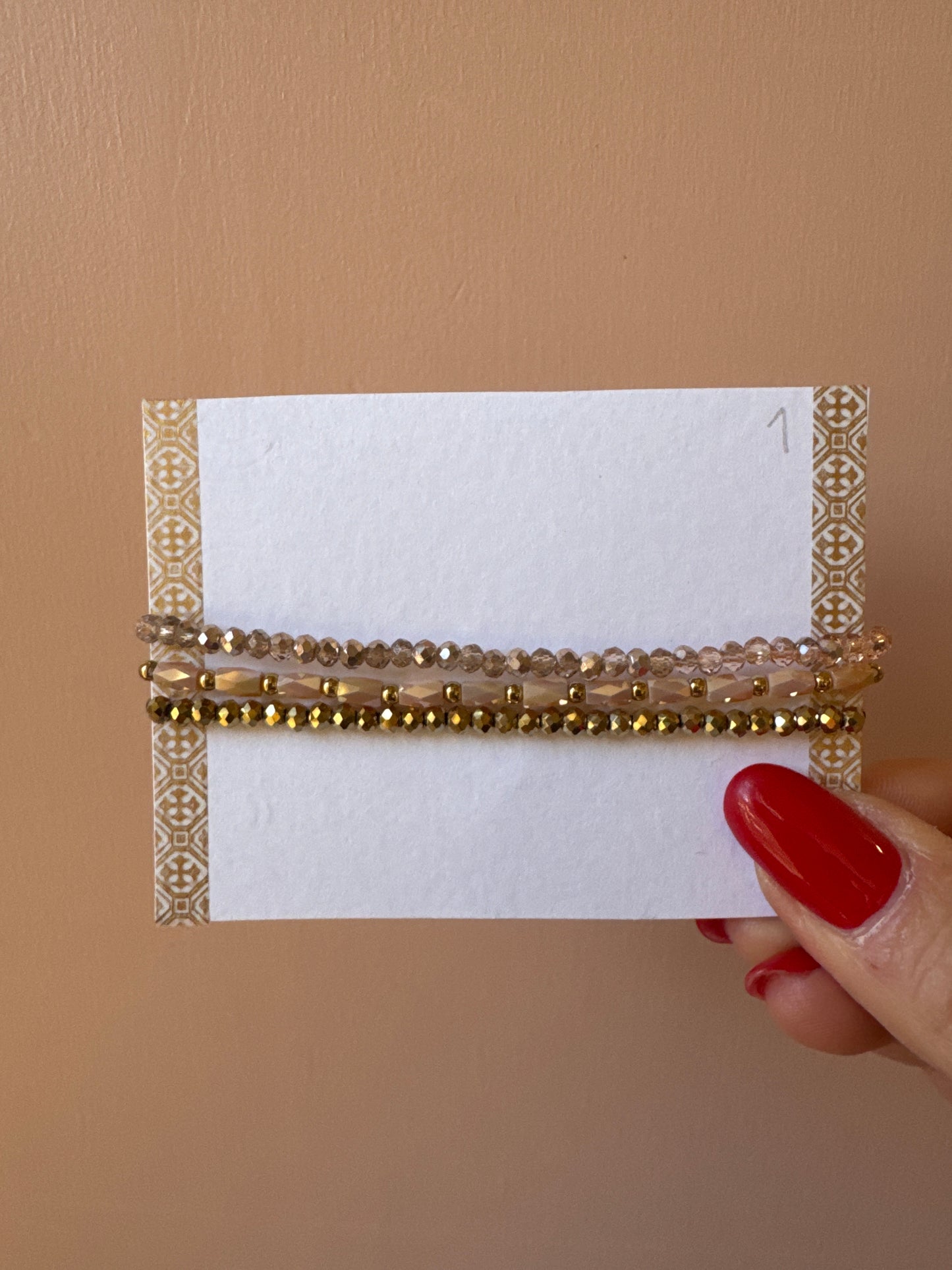 Set 3 bracciali cristallini