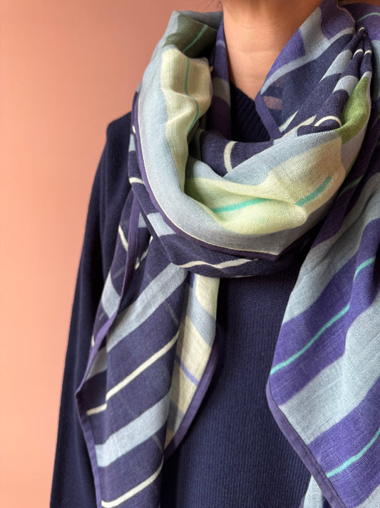 Sciarpa Kenia blu SHALLS