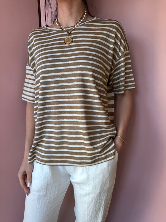 T-shirt Giovedì riga cumino MamaB