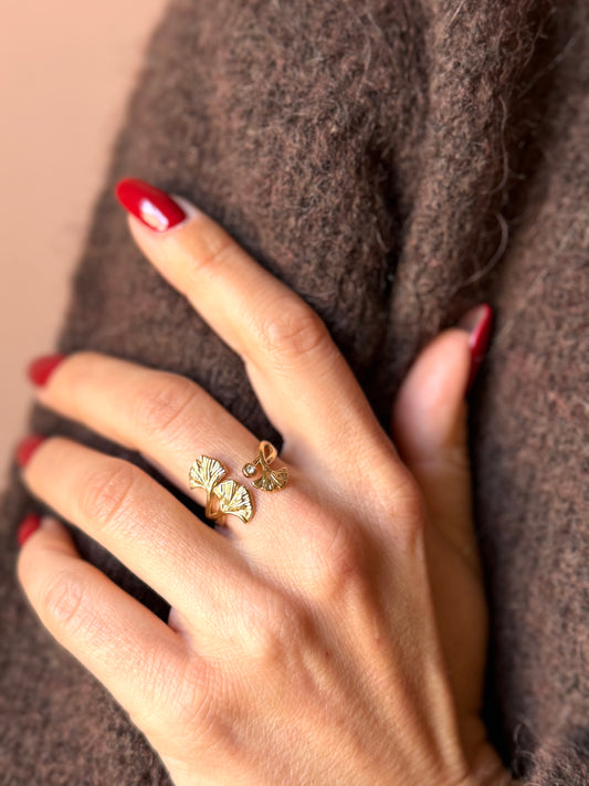 Anelli Gingko con brillo