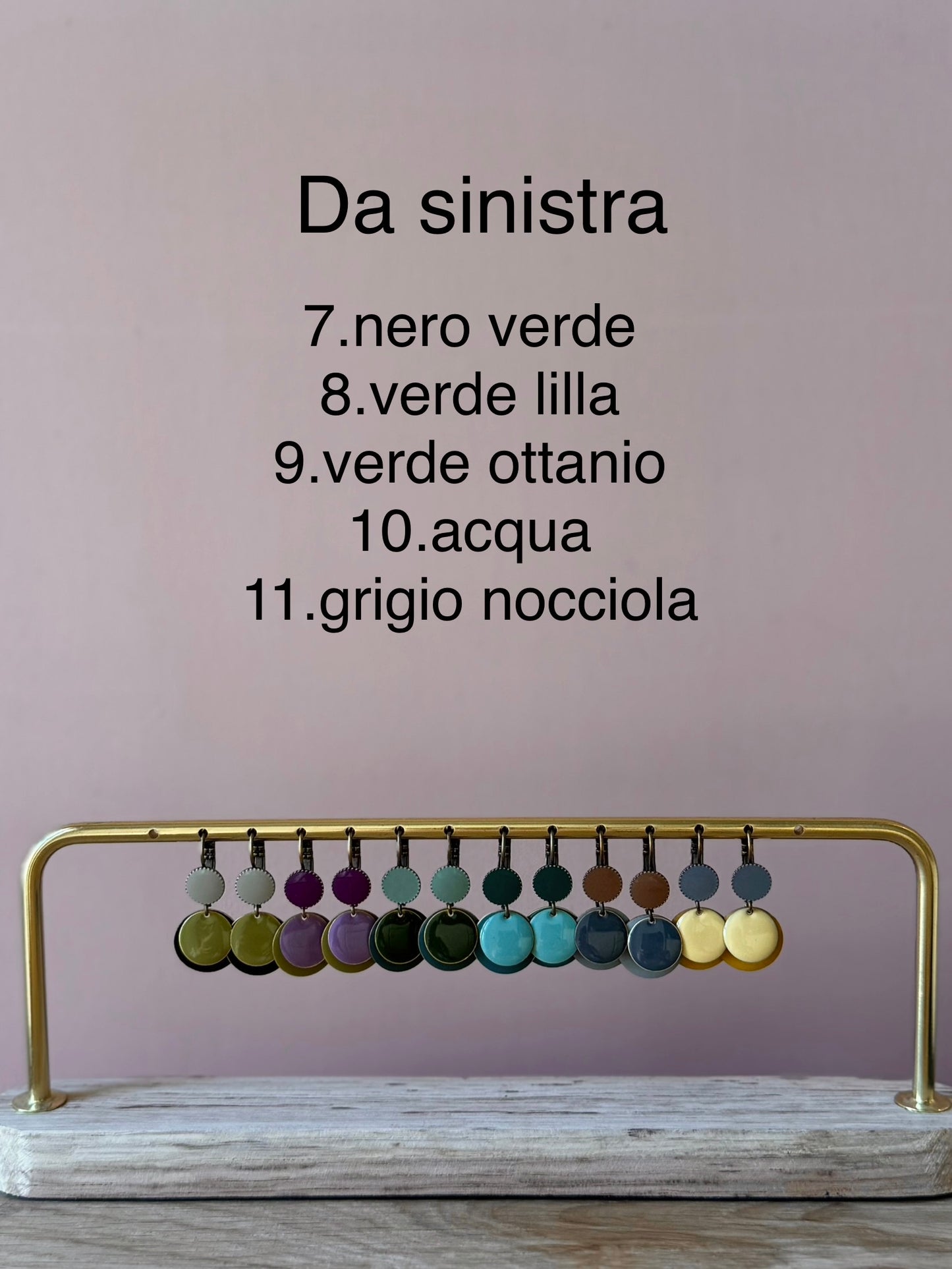 Orecchini due tondi smaltati Unique