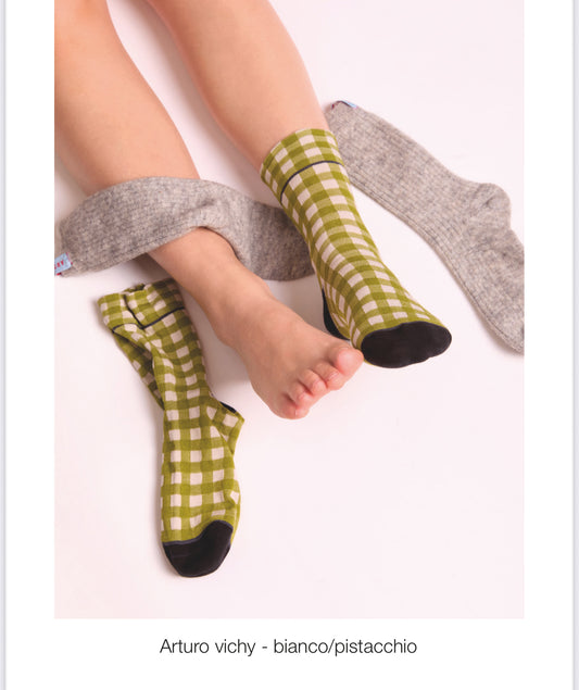 Calze Arturo Vichy pistacchio