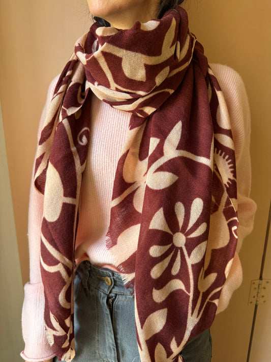 Sciarpa Sassongher bordeaux Ordi.to