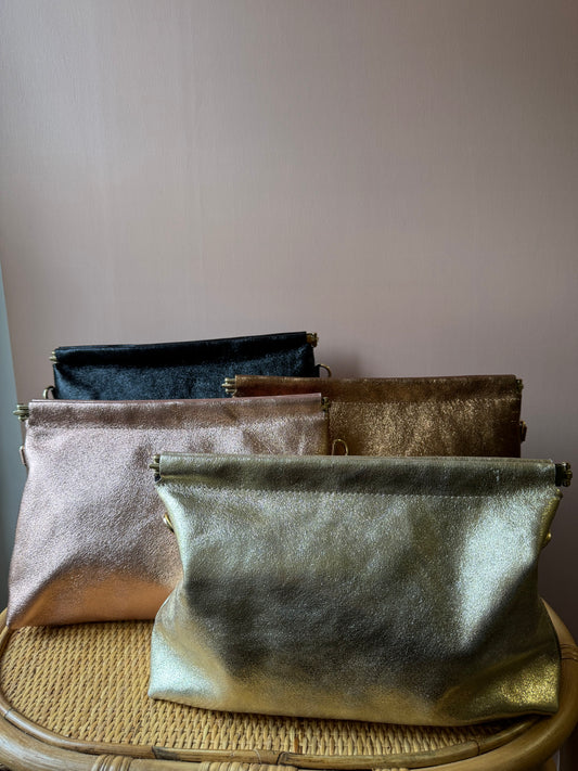 Maxi pochette metallizzata