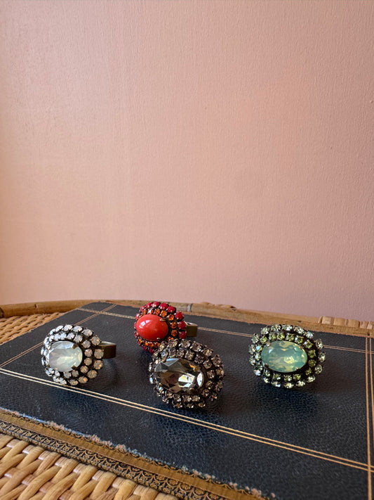 Anelli castoni e strass Unique OA