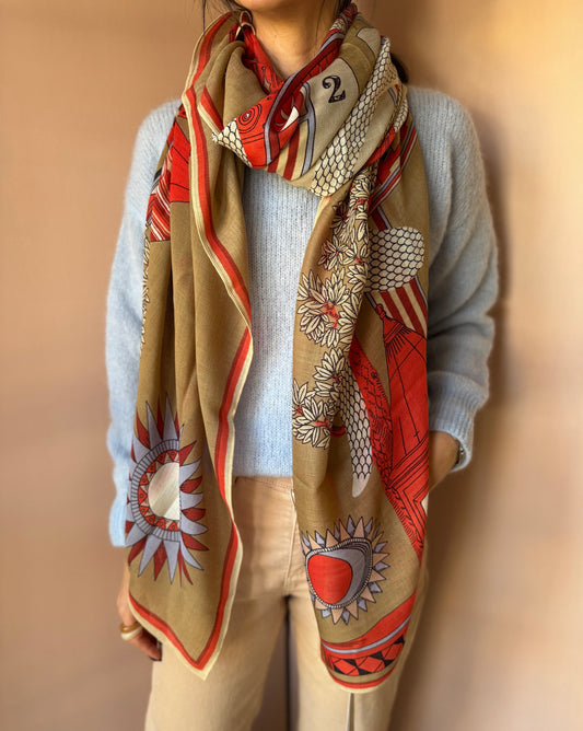 Sciarpa Nicolas rosso Inoui