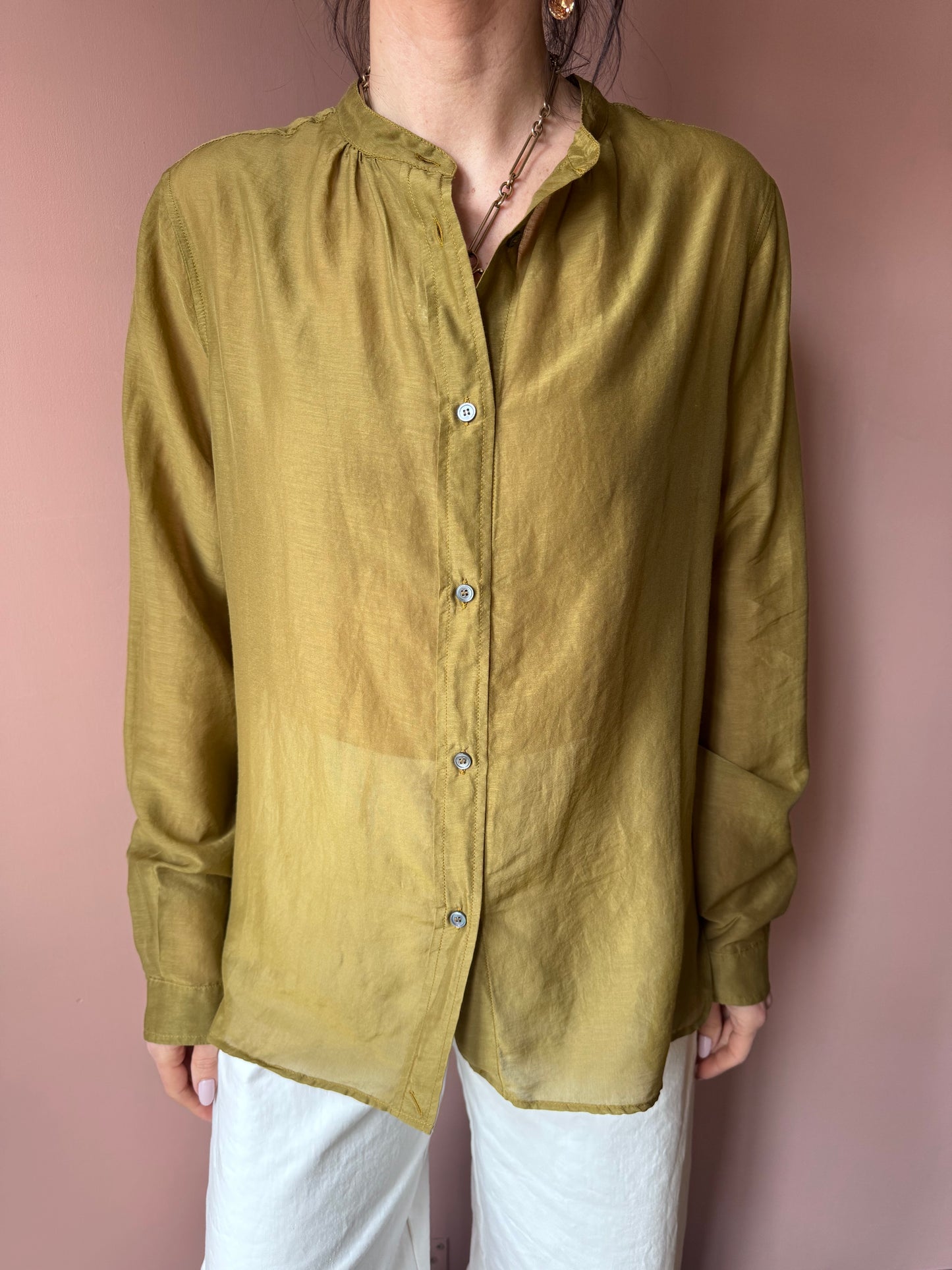 Camicia verde Pomandére