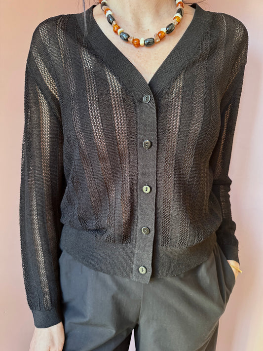 Cardigan traforato nero NiceThings