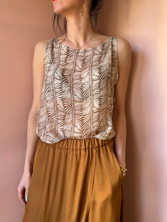 Top Tika fantasia camel/panna Diega