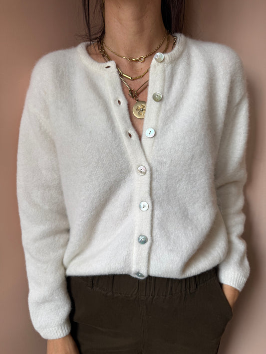 Cardigan VITO panna American Vintage