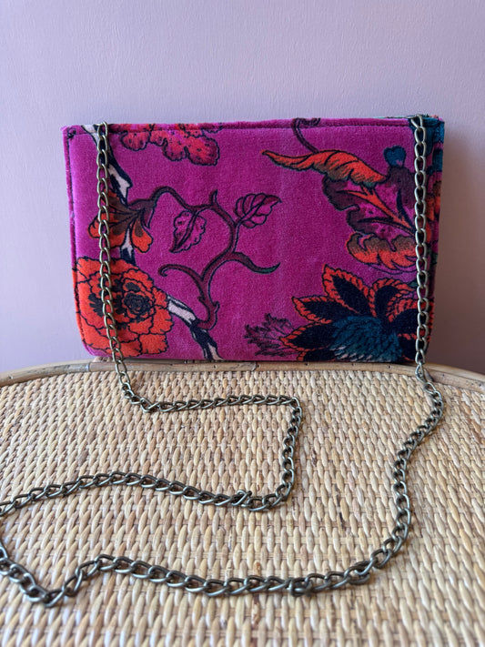 Borsetto velluto fucsia