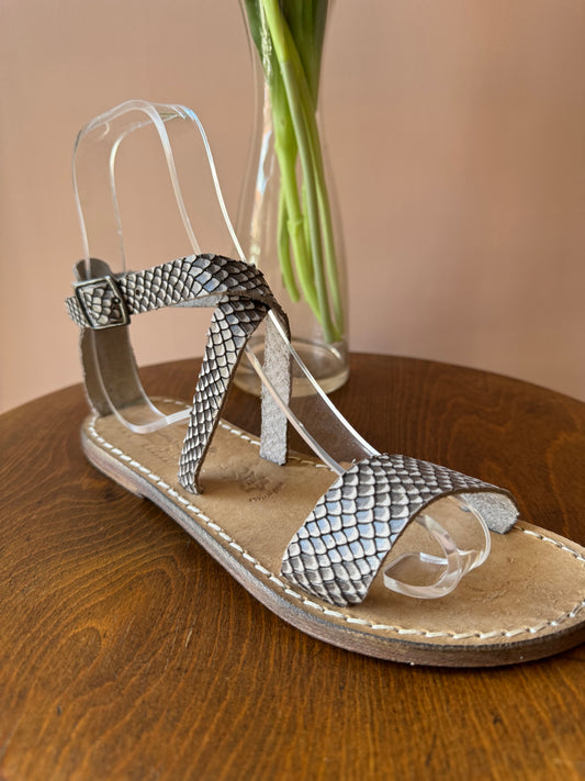 Sandali effetto pitone Gianluca L’artigiano del cuoio