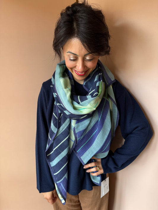 Sciarpa Kenia blu SHALLS