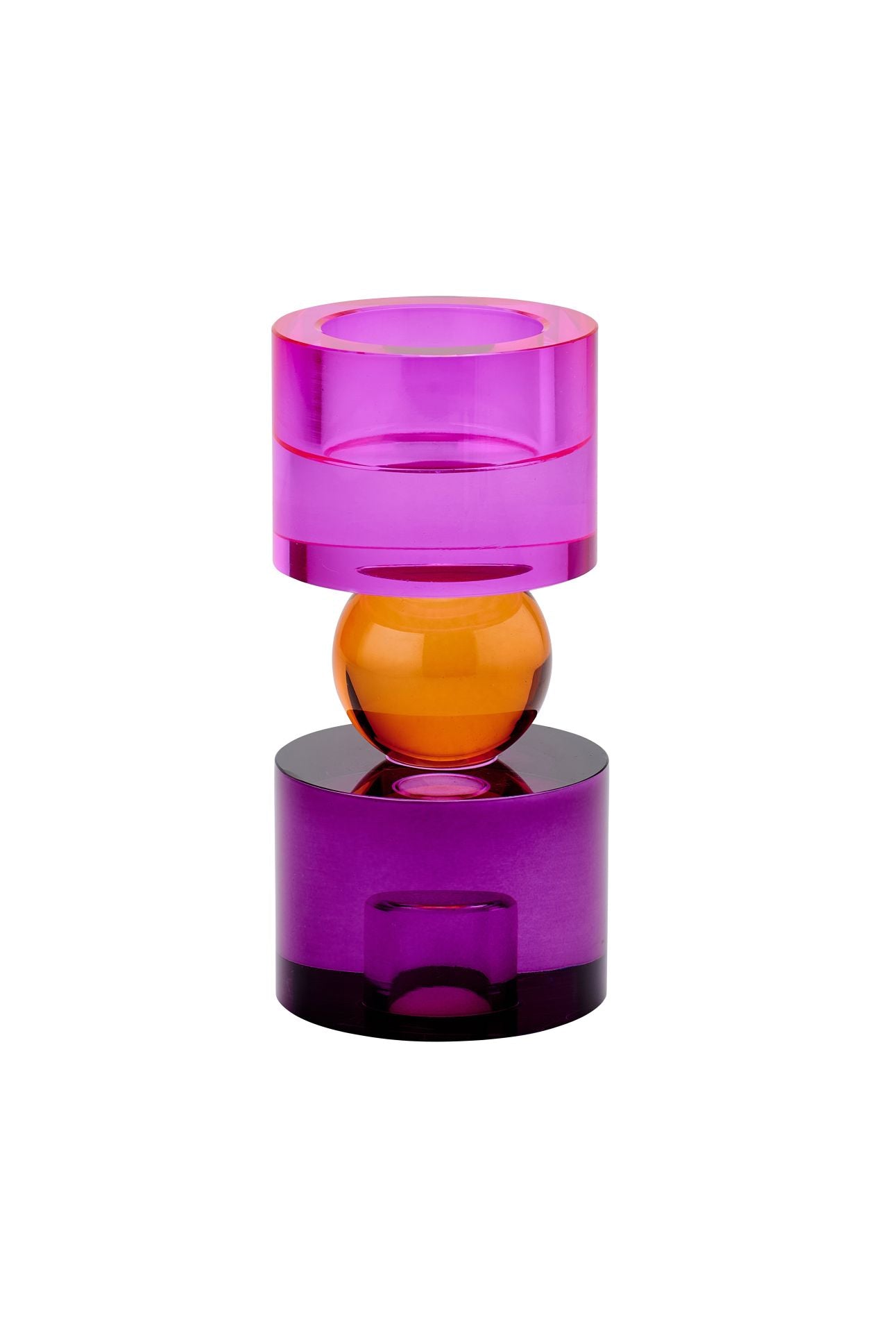 PORTACANDELE viola/fucsia