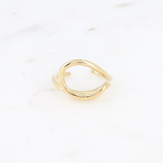 Anello linea ondulata