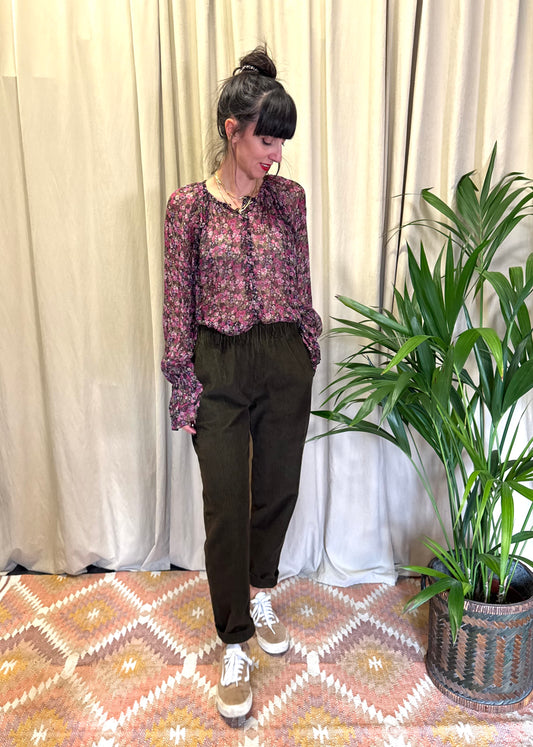 Pantaloni in velluto verde BottegaChilometriZero